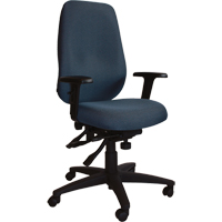 Chaises ergonomiques de s&eacute;rie petite Cierra, Tissu, Bleu, Capacit&eacute; 300 lb NTL Industrial