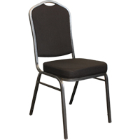 Chaises empilables, Tissu, Hauteur 37", Capacit&eacute; 275 lb, Noir NTL Industrial