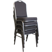 Chaises empilables, Tissu, Hauteur 37", Capacit&eacute; 275 lb, Noir NTL Industrial