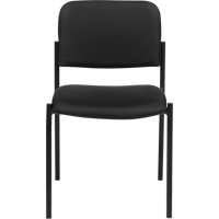 Chaises sans accoudoirs empilables, Tissu, Hauteur 32", Capacit&eacute; 300 lb, Noir NTL Industrial