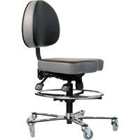 TF 180™ Ergonomic Chair, Vinyl, Black OP492 | NTL Industrial