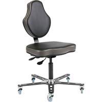 Vega™ Multi-Tilt Ergonomic Chair, Mobile, Adjustable, Vinyl Seat, Black/Grey OP508 | NTL Industrial