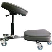 Flex™ Ergonomic Chair, Mobile, Adjustable, Vinyl Seat, Black/Grey OP510 | NTL Industrial