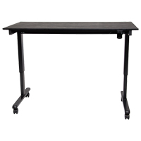 Adjustable Stand-Up Desk, Stand-Alone Desk, 45-1/4" H x 29-1/2" D, Black OP576 | NTL Industrial