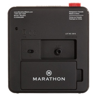 Desk Alarm Clock, Analog, Battery Operated, 3.5" W x 1.5" D x 3.75" H, Black NTL Industrial