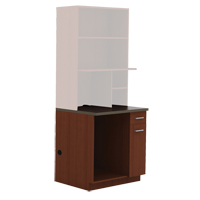 Modular Cabinet, Melamine, 39" H x 36" W x 25" D, Mahogany OP756 | NTL Industrial