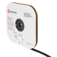 Ruban d'attaches, Crochet, 25 vg x 3/4", Cousu, Noir NTL Industrial