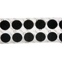 Attaches en jeton, Boucle et crochet, 3/4" dia., Adh&eacute;sif, Noir NTL Industrial