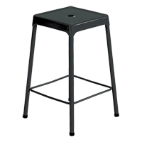Tabouret en acier pour comptoir Safco, Stationnaire, Fixe, 25", Acier Si&egrave;ge, Noir NTL Industrial