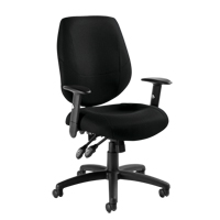 Six 31 Operator Chair, Fabric, Black, 250 lbs. Capacity OP926 | NTL Industrial