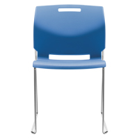 Chaise, Plastique, Hauteur 32-1/2", Capacit&eacute; 300 lb, Bleu NTL Industrial