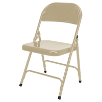Folding Chair, Steel, Beige, 300 lbs. Weight Capacity OP961 | NTL Industrial