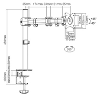 Bras pour moniteur ActivErgo NTL Industrial