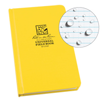 Bound Book, Hard Cover, Yellow, 160 Pages, 4-5/8" W x 7-1/4" L OQ360 | NTL Industrial