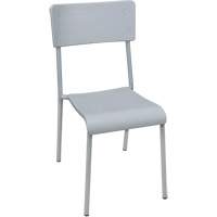 Ventura Stacking Chair, Polypropylene, 36" High, 300 lbs. Capacity, Grey OQ722 | NTL Industrial