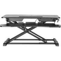 Goya Sit-Stand Workstation, Desktop Unit, 22" H x 31-1/2" W x 24" D, Black NTL Industrial