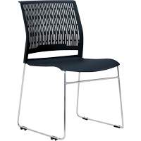 Activ™ Series Stacking Chairs, Polypropylene, 32-3/8" High, 250 lbs. Capacity, Black OQ954 | NTL Industrial