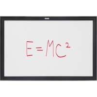 Black MDF Frame Whiteboard, Dry-Erase/Magnetic, 36" W x 24" H OR131 | NTL Industrial