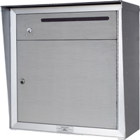 Collection Box, Wall -Mounted, 12-3/4" x 16-3/8", 2 Doors, Aluminum OR351 | NTL Industrial