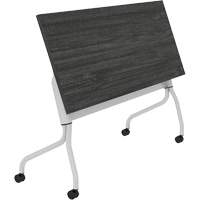 Newland Flip-Top Training Table, 24" L x 60" W x 29-1/2" H, Dark Brown OR438 | NTL Industrial