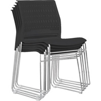 Chaises empilables, Polypropyl&egrave;ne, Hauteur 32-3/8", Capacit&eacute; 250 lb, Noir NTL Industrial