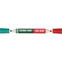 Markal<sup>®</sup> Dura-Ink<sup>®</sup> Dual Colour Permanent Ink Marker, Bullet, Green/Red OR464 | NTL Industrial