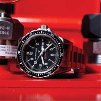 Jumbo Day/Date Automatic Watch with Stainless Steel Bracelet, Digital, Battery Operated, 46 mm, Silver NTL Industrial