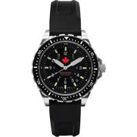 Red Maple Jumbo Diver's Quartz Watch, Digital, Battery Operated, 46 mm, Black NTL Industrial