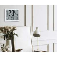 Self-Setting Full Calendar Clock with Extra Large Digits, Digital, Battery Operated, White OR500 | NTL Industrial
