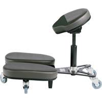 STAG4 Adjustable Kneeling Chair, Vinyl, Black/Grey OR511 | NTL Industrial