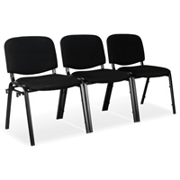 Chaises empilables, Tissu, Hauteur 32", Capacit&eacute; 250 lb, Noir NTL Industrial