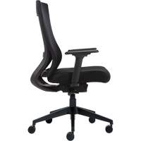 Chaise &agrave; dossier moyen avec m&eacute;canisme &agrave; basculement synchronis&eacute; &agrave; d&eacute;tection de poids , Mailles, Noir NTL Industrial