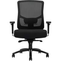 Chaise &agrave; dossier haut avec m&eacute;canisme &agrave; basculement synchronis&eacute; robuste Raven 400, Mailles, Noir, Capacit&eacute; 400 lb NTL Industrial