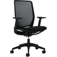 Chaise &agrave; dossier haut avec basculement synchronis&eacute; robuste Kody, Mailles, Noir, Capacit&eacute; 300 lb NTL Industrial