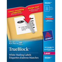TrueBlock™ Laser Shipping Labels, 3-1/3" W x 4" L, White OT812 | NTL Industrial