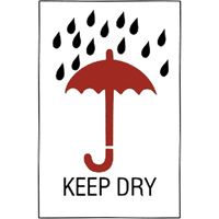 "Keep Dry" Special Handling Labels, 6" L x 4" W, Red on White NTL Industrial