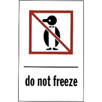 "Do Not Freeze" Special Handling Labels, 6" L x 4" W, Red on White NTL Industrial