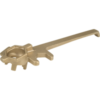 Deluxe Plug Wrenche, 1-1/4" Opening, 9" Handle, Non-sparking brass alloy PE359 | NTL Industrial