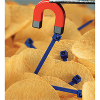 Metal Detectable Cable Ties, 5-9/10" L, 30 lbs. Tensile Strength PF429 | NTL Industrial