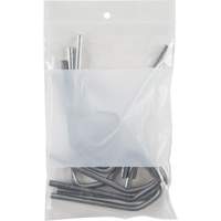Sacs en poly avec espace inscriptible blanc, Refermable, 6" x 4", 2 mils NTL Industrial