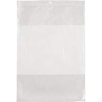 White Block Poly Bags, Reclosable, 12" x 9", 2 mils PF951 | NTL Industrial
