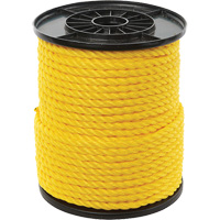 Corde torsad&eacute;e jaune &agrave; trois brins 3/8", Polypropyl&egrave;ne, 250' NTL Industrial