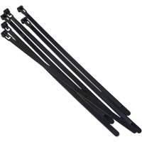 Attache-c&acirc;ble r&eacute;utilisable, Longueur 8", R&eacute;sistance &agrave; la traction 50 lb, Noir NTL Industrial