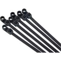 Attache-c&acirc;ble &agrave; visser, Longueur 8", R&eacute;sistance &agrave; la traction 50 lb, Noir NTL Industrial