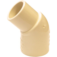 Flowguard Gold 45° Street Elbow Fitting, Spigot x Hub, CPVC, 1/2" NTL Industrial