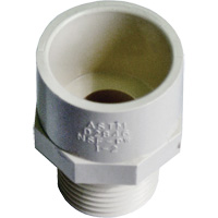 Male Reducing Adapter, Hub x MPT, 1/2" x 3/4" Dia., CPVC NTL Industrial