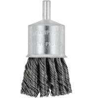 Brosse &agrave; embouts &agrave; fils nou&eacute;s torsad&eacute;s mont&eacute; sur mandrin, 1-1/8" dia. x 1/4" arbre NTL Industrial