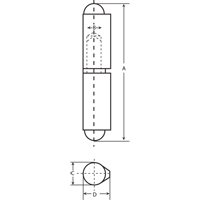 2-Piece Weld-On Hinges NTL Industrial