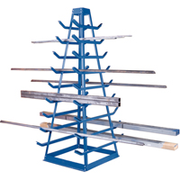 Bar Storage Racks - Horizontal Bar Racks, Horizontal, 9 Levels, 18" W x 40" D x 84" H, 1800 lbs. Cap. RB958 | NTL Industrial