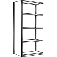 Interlok Shelving Unit, Steel, Boltless, 800 lbs. Capacity, 36" W x 100" H x 24" D NTL Industrial